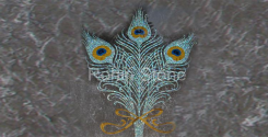 Peacock Feather Design Inlay